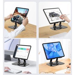 Powertech Επιτραπέζια Βάση Για Tablet Pt-1355 Έως 16", Foldable, Μαύρη