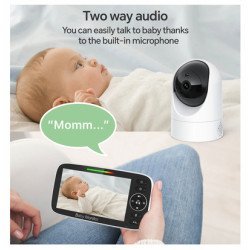 Powertech Ενδοεπικοινωνία Μωρού Pt-1344 Με Κάμερα & Οθόνη 4.3", 480P, Ptz