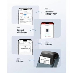 Niimbot Smart Θερμικός Εκτυπωτής Ετικετών B1, 203Dpi, Bluetooth, Μπλε