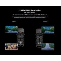 Ddpai Smart Σετ Καμερών Αυτοκινήτου N1 Dual, 1296P/1080P, Wifi