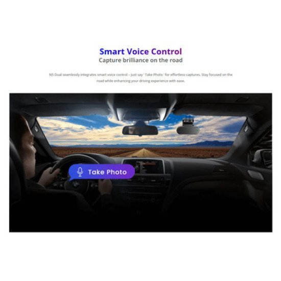 Ddpai Smart Σετ Καμερών Αυτοκινήτου N5 Dual, 4K/1080P, Wifi/Bluetooth, Gps