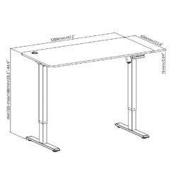 Brateck Ηλεκτρικό Γραφείο S12-22Re-B Με Ρυθμιζόμενο Ύψος, 120X60X72~114Cm, Μαύρο Brateck Ηλεκτρικό Γραφείο S12-22Re-B Με Ρυθμιζόμενο Ύψος, 120X60X72~114Cm, Μαύρο