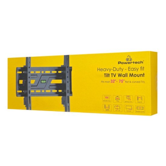 Powertech Επιτοίχια Βάση Pt-1372 Για Τηλεόραση 32-75", Έως 75Kg, Ρυθμιζόμενη Κλίση Powertech Επιτοίχια Βάση Pt-1372 Για Τηλεόραση 32-75", Έως 75Kg, Ρυθμιζόμενη Κλίση