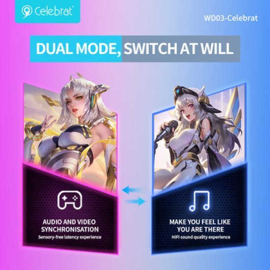 Celebrat Earphones Με Θήκη Φόρτισης Wd03, True Wireless, 13Mm, 30/300Mah, Μαύρα Celebrat Earphones Με Θήκη Φόρτισης Wd03, True Wireless, 13Mm, 30/300Mah, Μαύρα