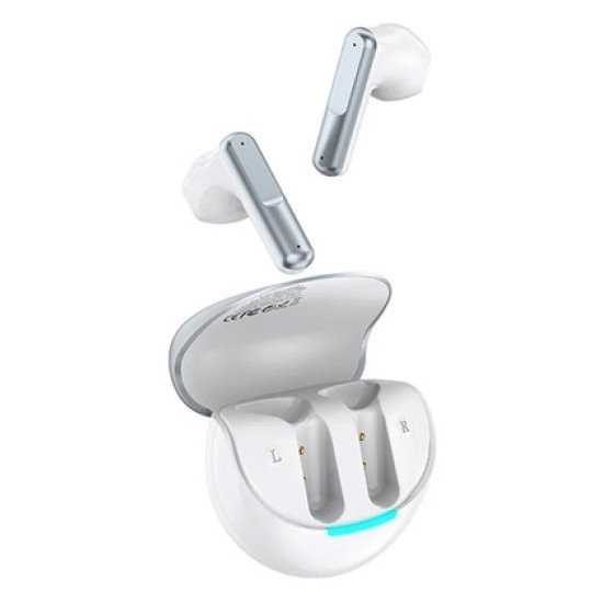 Celebrat Earphones Με Θήκη Φόρτισης W61, True Wireless, 13Mm, 25/200Mah, Λευκά Celebrat Earphones Με Θήκη Φόρτισης W61, True Wireless, 13Mm, 25/200Mah, Λευκά