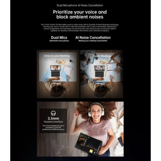 Teclast Tablet T65 Max, 13", 8/256Gb, 4G, Android 15, 10000Mah, Γκρι Teclast Tablet T65 Max, 13", 8/256Gb, 4G, Android 15, 10000Mah, Γκρι