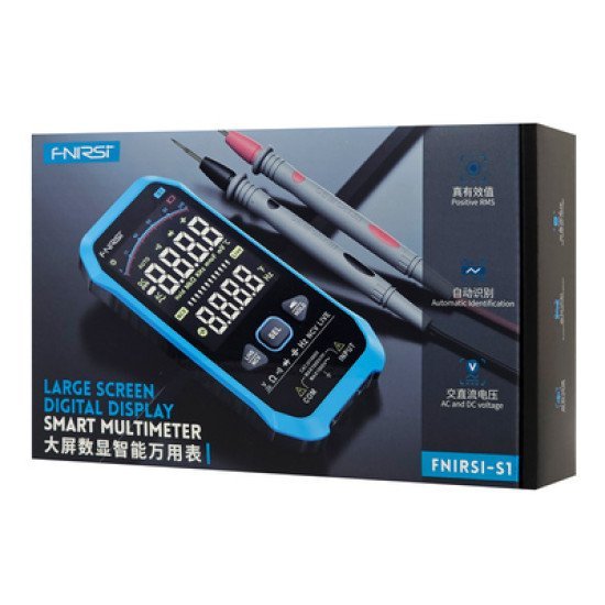 Fnirsi Ψηφιακό Πολύμετρο S1, 1000V Ac/Dc, Ncv, Rms, Επαναφορτιζόμενο Fnirsi Ψηφιακό Πολύμετρο S1, 1000V Ac/Dc, Ncv, Rms, Επαναφορτιζόμενο