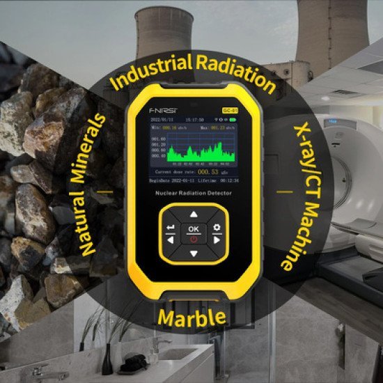 Fnirsi Ψηφιακός Μετρητής Ακτινοβολίας Gc-01, Β/Γ/Χ Ακτίνες, Επαναφορτιζόμενος Fnirsi Ψηφιακός Μετρητής Ακτινοβολίας Gc-01, Β/Γ/Χ Ακτίνες, Επαναφορτιζόμενος