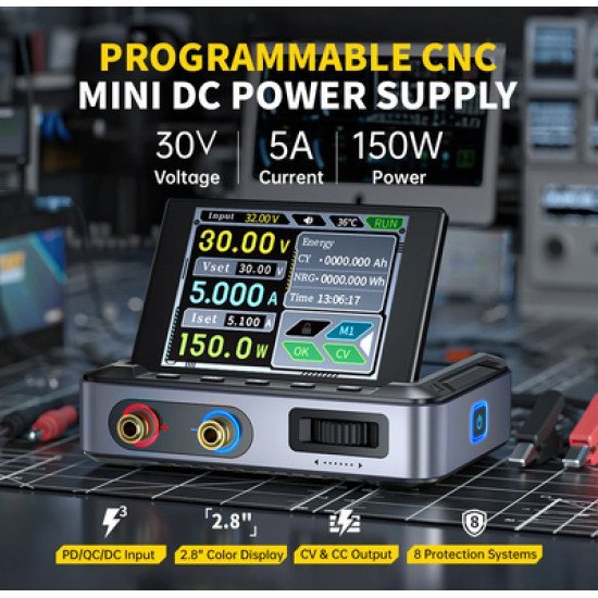 Fnirsi Μίνι Τροφοδοτικό Πάγκου Dps-150, 150W Fnirsi Μίνι Τροφοδοτικό Πάγκου Dps-150, 150W