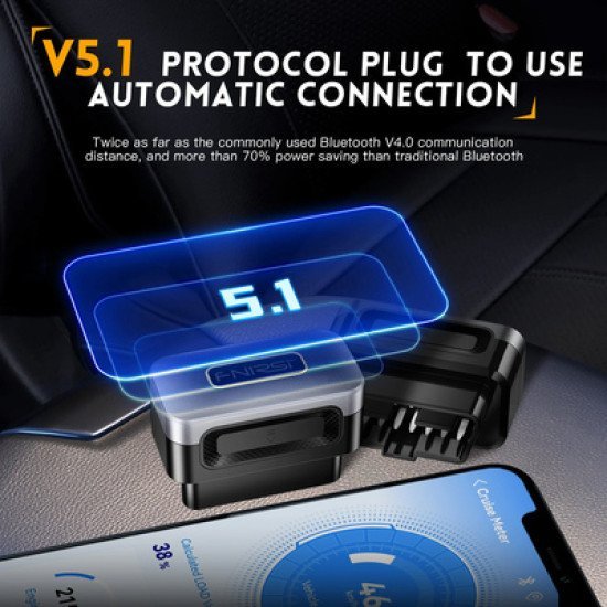 Fnirsi Διαγνωστικό Αυτοκινήτου Obd Ii Fd10, Bluetooth