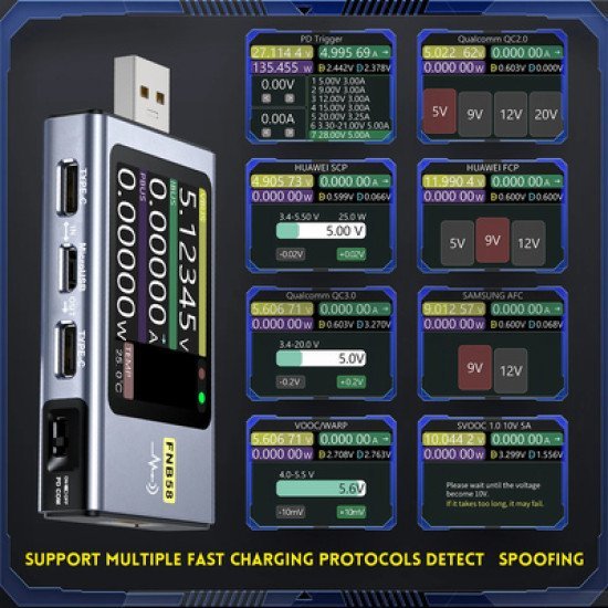 Fnirsi Usb Tester Φόρτισης Fnb58 Fnirsi Usb Tester Φόρτισης Fnb58