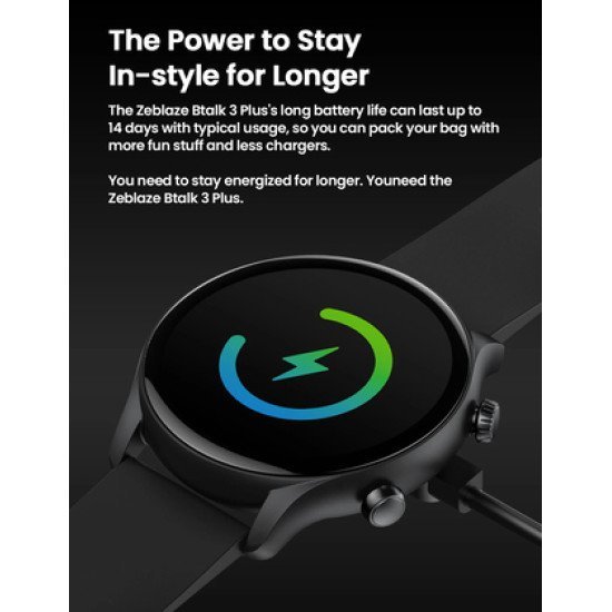 Zeblaze Smartwatch Btalk 3 Plus, Heart Rate, 1.39" Ips, Μαύρο