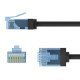 Goobay Καλώδιο Δικτύου 74230, Cat 6A U/Utp, Slim, Copper, 500Mhz, 0.15M, Μαύρο