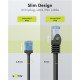 Goobay Καλώδιο Δικτύου 74230, Cat 6A U/Utp, Slim, Copper, 500Mhz, 0.15M, Μαύρο
