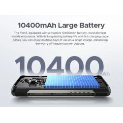 Doogee Smartphone Fire 6, 6.56", 6/256Gb, 10400Mah, Ip68/Ip69K, Μαύρο