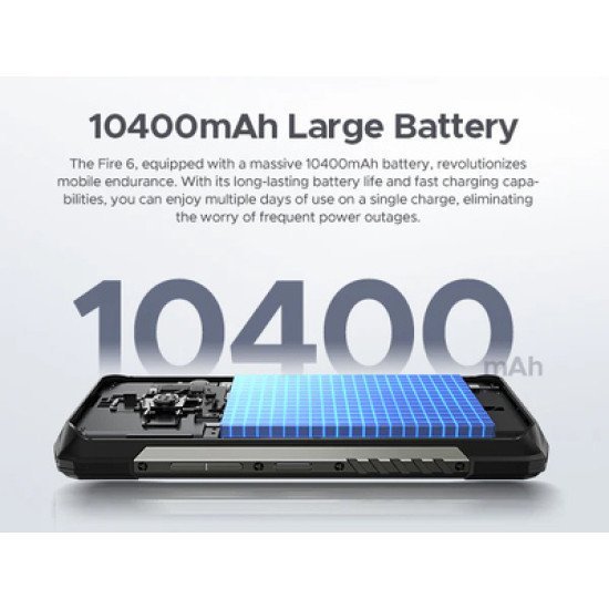 Doogee Smartphone Fire 6, 6.56", 6/256Gb, 10400Mah, Ip68/Ip69K, Μαύρο Doogee Smartphone Fire 6, 6.56", 6/256Gb, 10400Mah, Ip68/Ip69K, Μαύρο