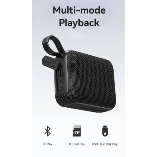Usams Φορητό Ηχείο Yx015, 5W, Bluetooth, 1200Mah, Μαύρο