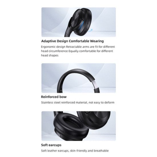 Usams Headphones Yh21, Ασύρματα & Ενσύρματα, Φ40Mm, 500Mah, Μαύρα Usams Headphones Yh21, Ασύρματα & Ενσύρματα, Φ40Mm, 500Mah, Μαύρα