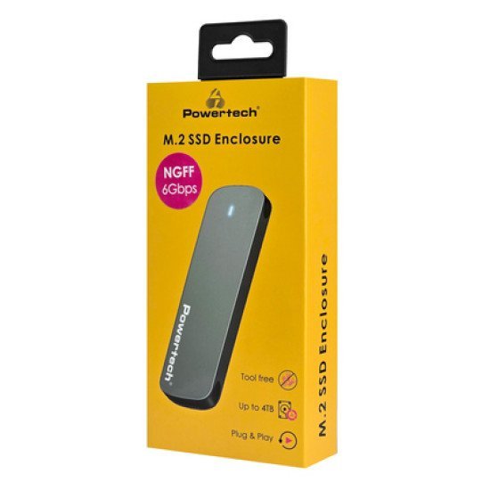 Powertech Θήκη Για M.2 Sata Ssd Pt-1374, 6Gbps, Γκρι Powertech Θήκη Για M.2 Sata Ssd Pt-1374, 6Gbps, Γκρι