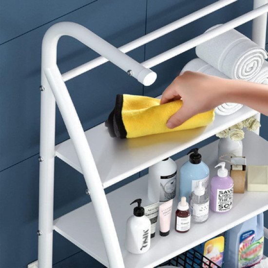 Home Use Ραφιέρα Μπάνιου Huh-0222 Με 3 Ράφια, Μεταλλική, 65X25X175Cm, Λευκή Home Use Ραφιέρα Μπάνιου Huh-0222 Με 3 Ράφια, Μεταλλική, 65X25X175Cm, Λευκή