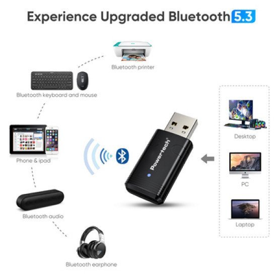 Powertech Ασύρματος Usb Αντάπτορας Δικτύου Pt-1387, 900Mbps Wifi 6, Bluetooth 5.3 Powertech Ασύρματος Usb Αντάπτορας Δικτύου Pt-1387, 900Mbps Wifi 6, Bluetooth 5.3
