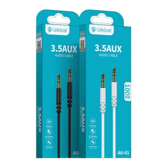 Celebrat Καλώδιο Ήχου 3.5Mm Au-01, Aux, 1M, Μαύρο Celebrat Καλώδιο Ήχου 3.5Mm Au-01, Aux, 1M, Μαύρο