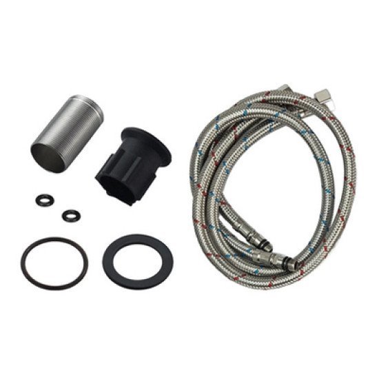 Bruno Μπαταρία Νιπτήρα M11570-235C, Αναμεικτική, Ασημί