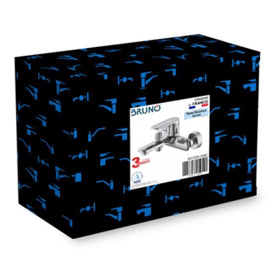 Bruno Μπαταρία Τοίχου Μπάνιου M31570-235C, Αναμεικτική, Ασημί