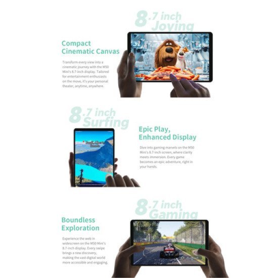 Teclast Tablet M50 Mini Wifi, 8.7", 4/128Gb, Android 15, 5100Mah, Πράσινο Teclast Tablet M50 Mini Wifi, 8.7", 4/128Gb, Android 15, 5100Mah, Πράσινο