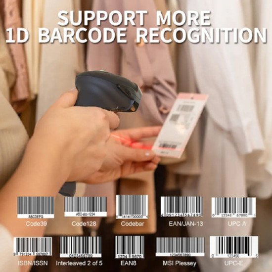 Gtcodestar Barcode Scanner X-620F, 1D, Ενσύρματο & Ασύρματο, 800Mah, Μαύρο Gtcodestar Barcode Scanner X-620F, 1D, Ενσύρματο & Ασύρματο, 800Mah, Μαύρο