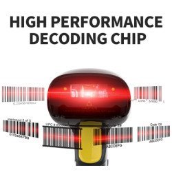 Gtcodestar Barcode Scanner X-620F, 1D, Ενσύρματο & Ασύρματο, 800Mah, Μαύρο