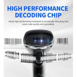 Gtcodestar Barcode Scanner X-9701B, 1D & 2D, Ενσύρματο & Ασύρματο, Bluetooth, 2000Mah, Μαύρο