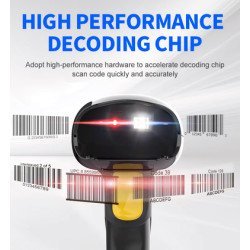 Gtcodestar Barcode Scanner X-760H, 1D & 2D, Ενσύρματο, Μαύρο