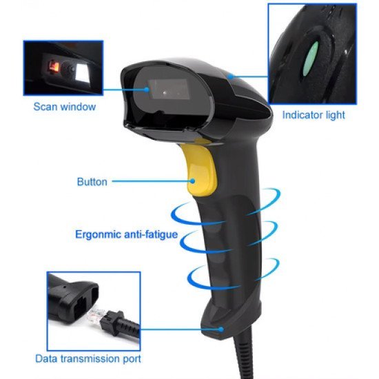 Gtcodestar Barcode Scanner X-760H, 1D & 2D, Ενσύρματο, Μαύρο Gtcodestar Barcode Scanner X-760H, 1D & 2D, Ενσύρματο, Μαύρο