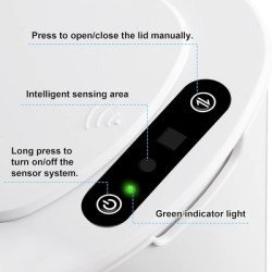 Home Use Κάδος Απορριμμάτων Huh-0228, Αυτόματο Άνοιγμα, 13Lt, Λευκός