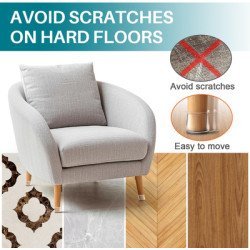 Home Use Προστατευτικές Τάπες Επίπλων Huh-0225, 32-37Mm, Διάφανες, 24Τμχ