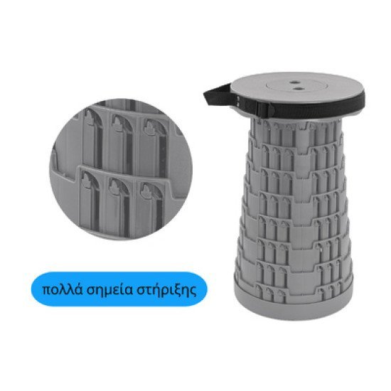 Powertech Πτυσσόμενο Καρεκλάκι Huh-0231, Αντοχή Έως 250Kg, 25.5X45Cm, Γκρι Powertech Πτυσσόμενο Καρεκλάκι Huh-0231, Αντοχή Έως 250Kg, 25.5X45Cm, Γκρι