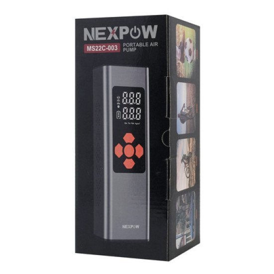 Nexpow Συμπιεστής Αέρος Αυτοκινήτου Ms22C-003 Με Φακό, 7500Mah, 150Psi Nexpow Συμπιεστής Αέρος Αυτοκινήτου Ms22C-003 Με Φακό, 7500Mah, 150Psi