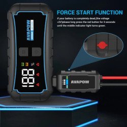 Avapow Εκκινητής Μπαταρίας Αυτοκινήτου E5 Pro Με Φακό, 12V/2000A, 12000Mah Avapow Εκκινητής Μπαταρίας Αυτοκινήτου E5 Pro Με Φακό, 12V/2000A, 12000Mah