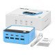 Relife Σταθμός Φόρτισης Q2, 4X Usb-C & 4X Usb, 120W, Gan, Μπλε Relife Σταθμός Φόρτισης Q2, 4X Usb-C & 4X Usb, 120W, Gan, Μπλε