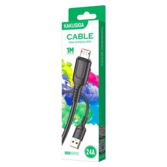 Kakusiga Καλώδιο Micro Usb Σε Usb Ksc-805, 2.4A, 480Mbps, 1M, Μαύρο Kakusiga Καλώδιο Micro Usb Σε Usb Ksc-805, 2.4A, 480Mbps, 1M, Μαύρο