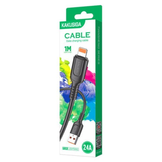 Kakusiga Καλώδιο Lightning Σε Usb Ksc-805, 2.4A, 480Mbps, 1M, Μαύρο Kakusiga Καλώδιο Lightning Σε Usb Ksc-805, 2.4A, 480Mbps, 1M, Μαύρο