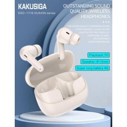 Kakusiga Earphones Με Θήκη Φόρτισης Ksc-1116, True Wireless, 13Mm, 40/320Mah, Μαύρα Kakusiga Earphones Με Θήκη Φόρτισης Ksc-1116, True Wireless, 13Mm, 40/320Mah, Μαύρα