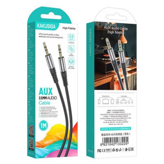Kakusiga Καλώδιο Ήχου 3.5Mm Ksc-892, Aux, 1M, Μαύρο Kakusiga Καλώδιο Ήχου 3.5Mm Ksc-892, Aux, 1M, Μαύρο