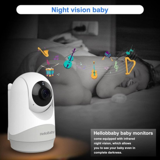 Hellobaby Ενδοεπικοινωνία Μωρού Hb6241 Με Κάμερα & Οθόνη 4", 720P, Ptz Hellobaby Ενδοεπικοινωνία Μωρού Hb6241 Με Κάμερα & Οθόνη 4", 720P, Ptz