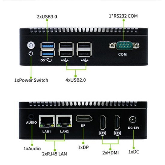 Powertech Vpn/Firewall Mini Pc N5 Plus, 8Gb/128Gb M.2 Kingston, Ami Uefi Powertech Vpn/Firewall Mini Pc N5 Plus, 8Gb/128Gb M.2 Kingston, Ami Uefi