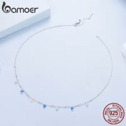 Bamoer Κολιέ Bsn428 Με Κυβική Ζιρκόνια, Ασήμι 925, Ασημί/Μπλε Bamoer Κολιέ Bsn428 Με Κυβική Ζιρκόνια, Ασήμι 925, Ασημί/Μπλε
