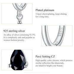 Bamoer Σκουλαρίκια Κρίκοι Sce1018-Bu Με Κυβική Ζιρκόνια, Ασήμι 925, Μπλε Bamoer Σκουλαρίκια Κρίκοι Sce1018-Bu Με Κυβική Ζιρκόνια, Ασήμι 925, Μπλε