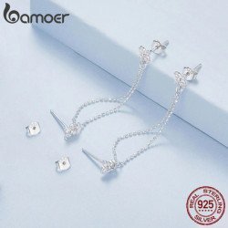 Bamoer Σκουλαρίκια Καρφωτά Bse1106 Με Κυβική Ζιρκόνια, Ασήμι 925, Ασήμι Bamoer Σκουλαρίκια Καρφωτά Bse1106 Με Κυβική Ζιρκόνια, Ασήμι 925, Ασήμι