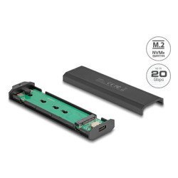 Delock Θήκη Για M.2 Nvme Pcie/Sata Ssd 42031, 20Gbps, Tool Free, Μαύρη Delock Θήκη Για M.2 Nvme Pcie/Sata Ssd 42031, 20Gbps, Tool Free, Μαύρη